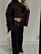 Cape en maille Brown
